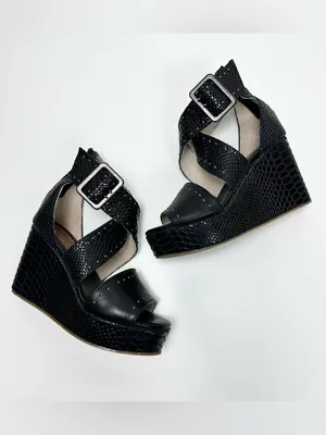 Freebird Terra Wedge Sandals Black Size 5 thumbnail 7