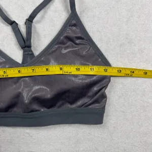 Nike Indy Party Pack Sports Bra Women’s Small Gray Silver Metallic Light Support thumbnail 5