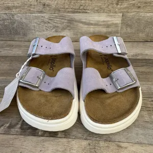 Papillio by Birkenstock Arizona Chunky Platform Sandal Lavender Suede Sz 37 thumbnail 4