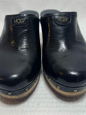 Uggs vintage Black Leather Studded Clog Heels - Women thumbnail 3