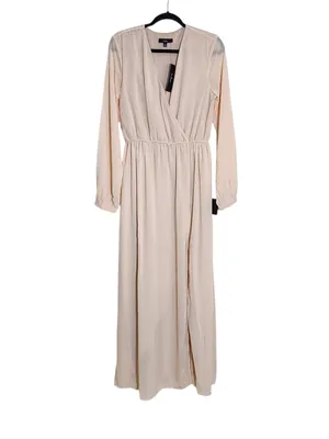 Lulus Long Sleeve Blush Pink Formal Dress Size Large NWT Wedding Guest Dress thumbnail 2