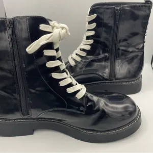 Rocket Dog lace-up combat moto boots Size 10 thumbnail 8
