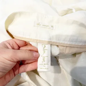 London Jean The Marisa 100% Linen Mid Rise Wide Leg Trouser Pants Cream Ivory 12 thumbnail 2
