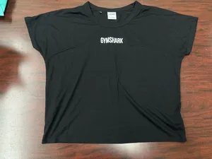 Gymshark Black Short Sleeve Athletic Tee Size Large thumbnail 1