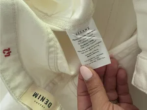 Sézane la new brut sexy ecru jeans button‎ fly straight leg pantalon thumbnail 5