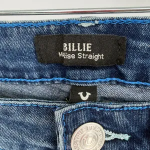 True Religion Billie Mid Rise Flap Straight Jeans Womens 24 Blue Y2K Indie Retro thumbnail 4