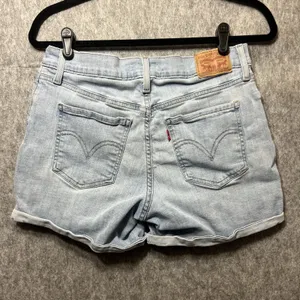 Levi's Jean‎ Shorts Size 30 Womens Mid Length Short Cuffed Mid Rise Blue Denim thumbnail 6