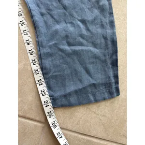 Kaktus Pants Womens Large Blue Linen Italy Lagenlook Boho Coastal Beachy Capsule thumbnail 8
