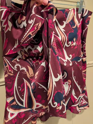 Banana Republic Faux Wrap Purple Pink Skirt thumbnail 4