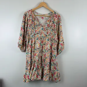 Marine Layer Scarlett Mini Dress Size Medium Women's Colorful V neck thumbnail 3