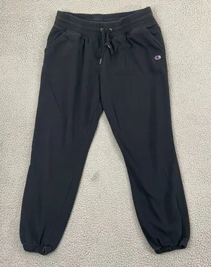 Champion Sweatpants Women XL Black Sportswear Lounge Athletic Gym Jogger thumbnail 1