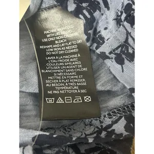 Pilcro Anthropologie Long-Sleeve Cinched V-Neck Top Blue Floral Sz M NEW Classic thumbnail 7