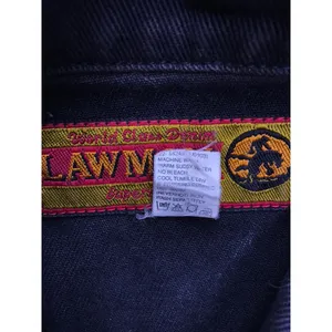 Vintage Lawman Denim Vest Womens Medium Black Gold Star Studded Western Cowgirl thumbnail 3