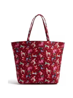 Vera Bradley Holiday Hounds Pattern Essential Grand Tote NWT thumbnail 2
