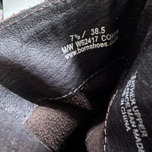 Born Riding Boots Womens 7.5 Brown Leather Knee High Zip Strap Block Heel W62417 thumbnail 4