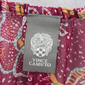 Vince Camuto Floral Ruffle Tie Sarong Skirt Wrap Red Beach‎ Vacation Resort OS thumbnail 5