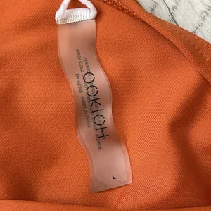 Ookioh Underwire Bikini high cut womens Orange large swim beach vacation minimal thumbnail 4