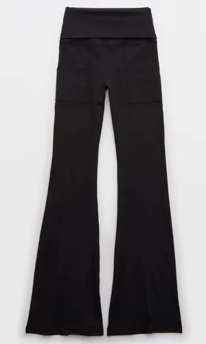 Aerie High Wasted Foldover Flare Legging thumbnail 5