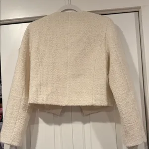 Avec Les‎ Filles Ivory Bouclé Jacket with Black Satin Bows small NWT thumbnail 6