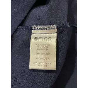 FIGS Nala Short Sleeve Scrub Polo Top - Blue - XS thumbnail 7
