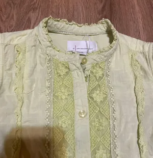 Anthropologie Lace Button Up Vest thumbnail 1