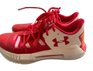 Under Armour Jet 2019 Red White Court Shoes Women’s 9 Volleyball Basketball thumbnail 1