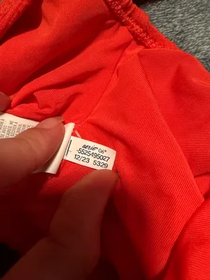 NWOT Aerie Crinkle Birthday Scoop Cheekiest One Piece‎ Swimsuit Size Medium Red thumbnail 8