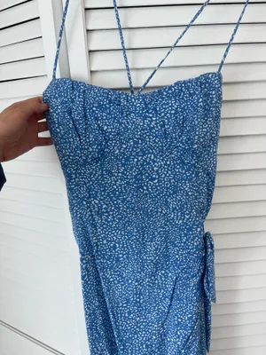 Zara Blue and White Dress thumbnail 4