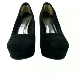 C&M‎ Women's Black Suede Platform Stiletto Heels Size 8.5 Formal thumbnail 2