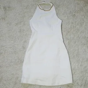 Zara halter top chain neck fitted dress sz Small thumbnail 2