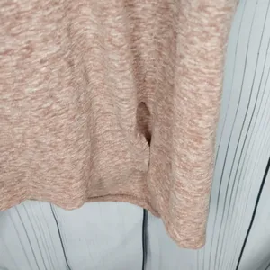 Free People Beach Heathered Dusty Pink Asymmeteical Loose Fit Boho Cover-Up thumbnail 5
