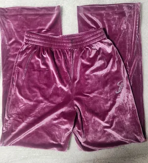 NWT VICTORIA'S SECRET PINK Velour Shine Logo Wide-Leg Pants Size M thumbnail 2