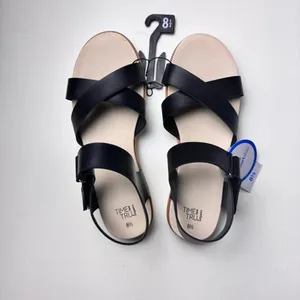Time and Tru Adjustable Ankle Strap So Comfortable Black Sandals Sz 8.5 NWT thumbnail 3