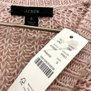 NWT J.Crew Linen Open Knit Sweater Blush Pink Crewneck Size Small thumbnail 4