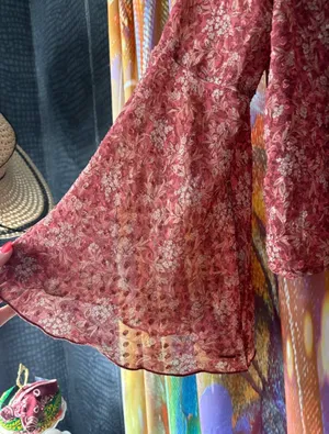 Boho Hippie Floral Button-Up With Bell Sleeves ✨ thumbnail 4