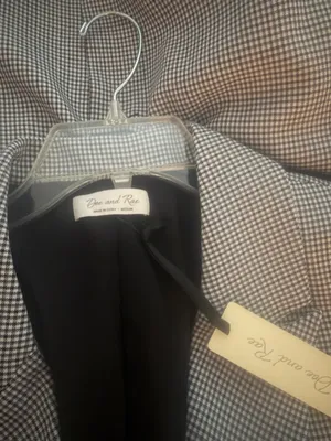 Doe & Rae Houndstooth Double Breasted Blazer Medium Black White Stretch NWT thumbnail 4