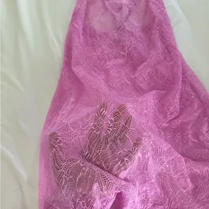 Victorias Secret Sheer Lace Slip Dress Floral Pink See Through Sexy thumbnail 5