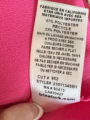 Trina Turk Coraline Hot Pink Barbiecore Blouson Sleeve Tunic Top M thumbnail 8