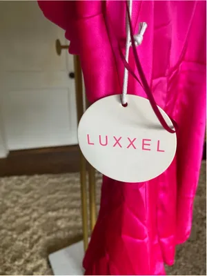 Luxxel‎ Babydoll Mini Romper Hot Pink Satin Corset Barbie Party Glam Event NWTs thumbnail 6