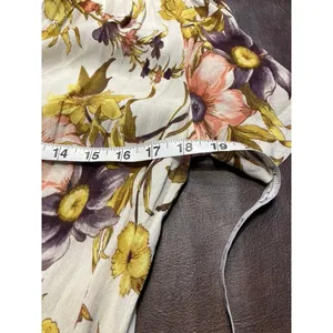 Anthropologie Tiny Floral Wrap Maxi Dress Ivory Multi Color‎ Womens Medium Boho thumbnail 12