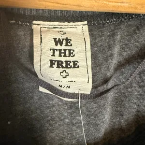 Free People We the Free Fairmont Tee Slouchy Light Thermal Short Sleeve Gray M thumbnail 6