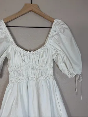 For Love & Lemons Jackson White Ruffle lace Babydoll Mini Dress size XS $198 thumbnail 15