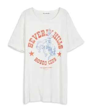 The Laundry Room Beverly Hills Rodeo Club - Oversized Tee - White thumbnail 3
