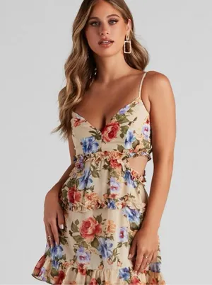 Windsor flowy cutout dress thumbnail 1