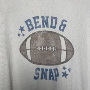 Ivy + Cloth‎ Womens 100% Cotton Sweatshirt L Cream Bend & Snap Football Graphic thumbnail 2