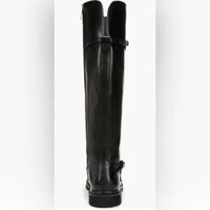 NWT SARTO Franco Sarto Ainsley Black Leather Knee High Wide Calf Boots 7. thumbnail 4