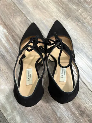 LK Bennett Black Suede Loren Pumps Princess Kate thumbnail 4