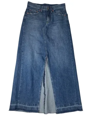 GAP size 26 2 maxi denim skirt womans casual ankle jean preppy mom thumbnail 1