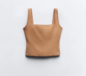Zara faux fur corset top thumbnail 2