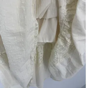 Anna Kaci Milkmaid Maxi Dress Sz XL Boho Cottagecore Lace Tiered Beach Wedding thumbnail 11